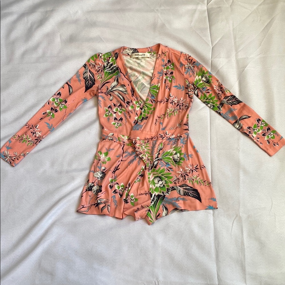 DVF Floral Wrap Romper